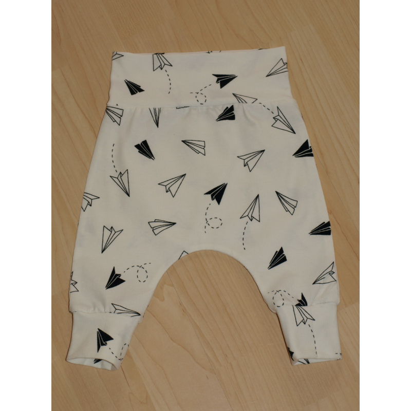 Babybroekje Vliegtuigjes wit